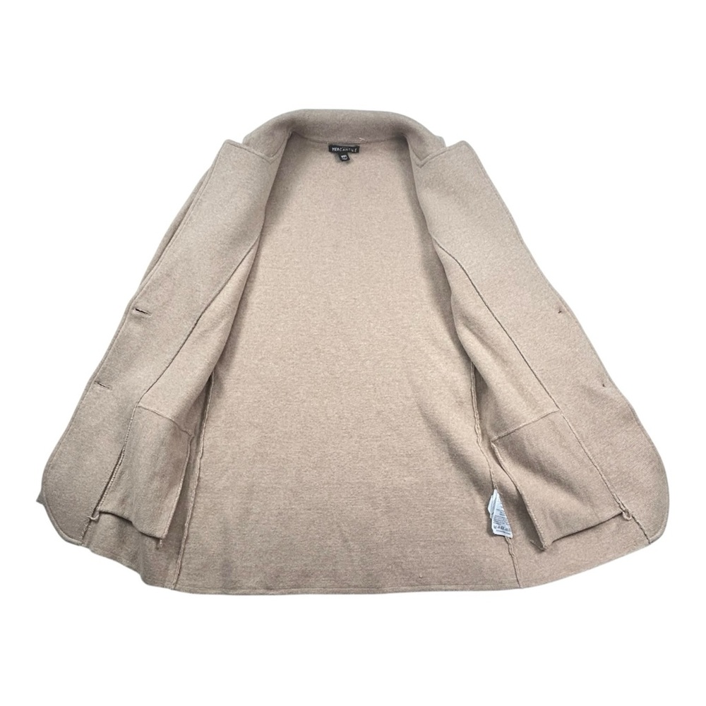 J.Crew Mercantile Tan Knit Blazer Jacket Women’s XXS  Button Front 100% cotton - Picture 4 of 13